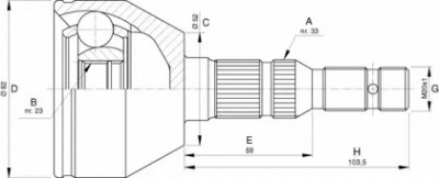 OPEN PARTS cvj575010 -  Шарнирный комплект, приводной вал